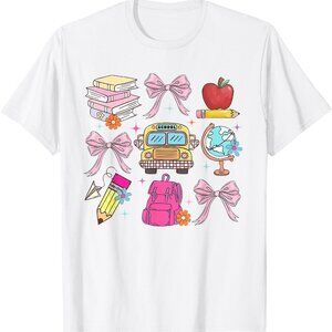Back to School Coquette Teacher Women Girl Kindergarten PreK T-Shirts